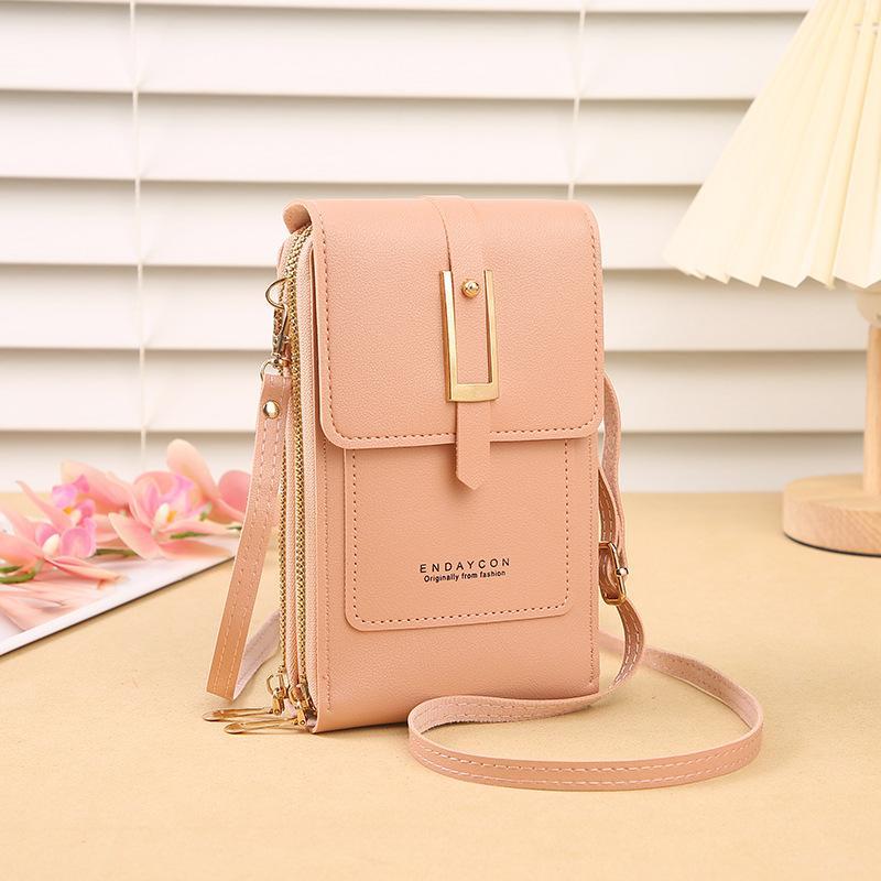 New Transparent Touch Screen Phone Bag Trendy Simple Small Crossbody Women's Coin Purse Vertical Style Fashion Accessory