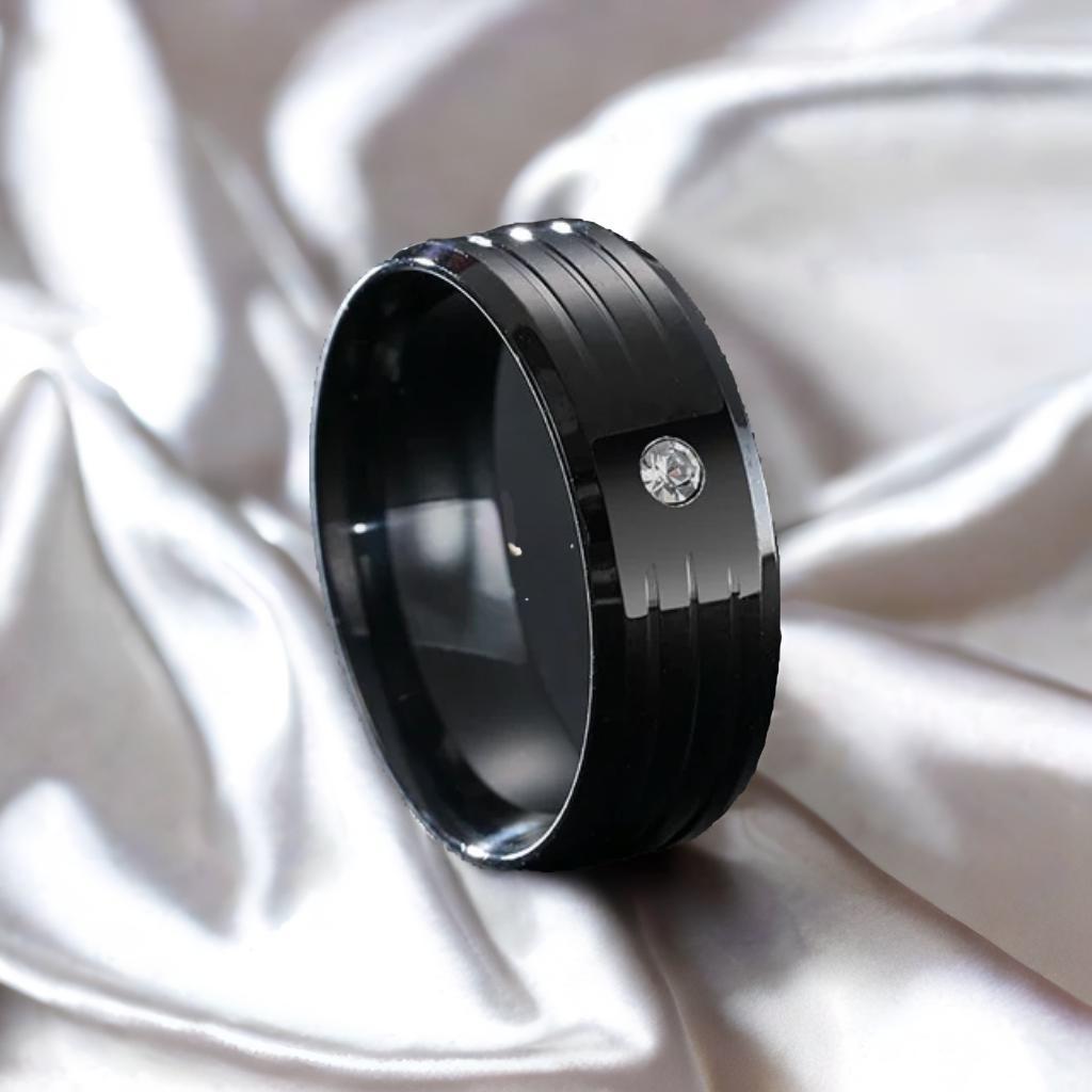 Stainless Steel Charm Ring Set