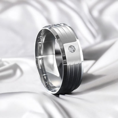 Stainless Steel Charm Ring Set