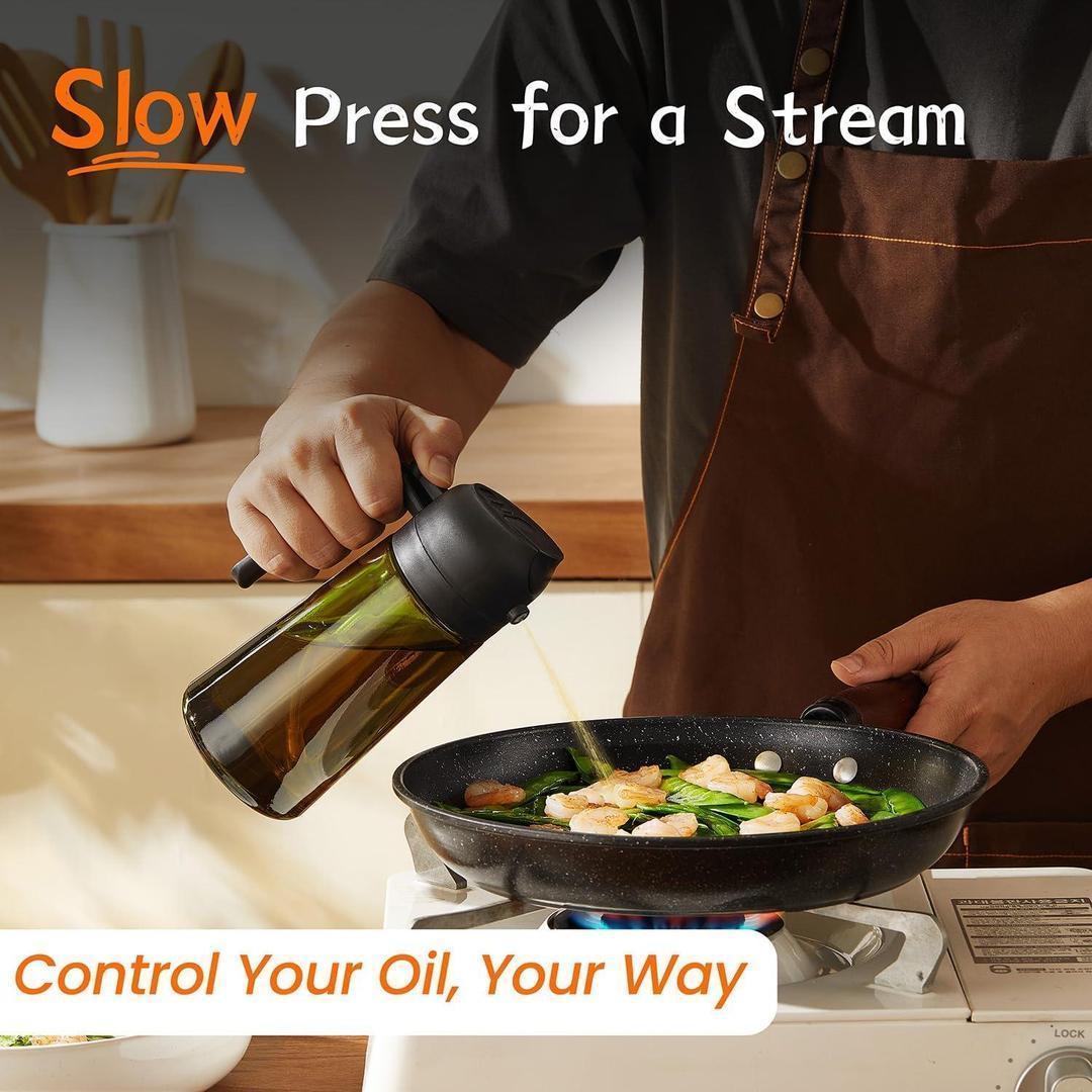 Extra Virgin Olive Oil Bottle Glass Press & Pour