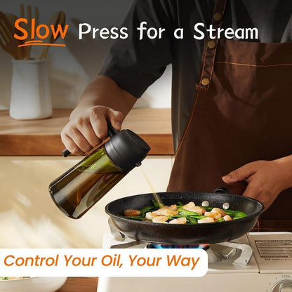 Extra Virgin Olive Oil Bottle Glass Press & Pour