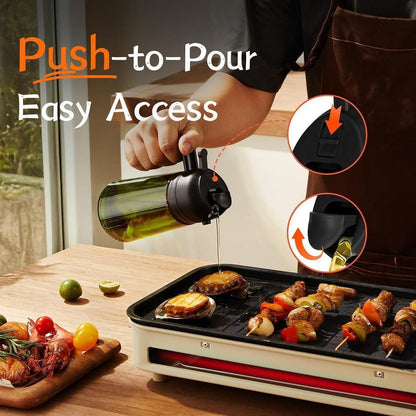 Extra Virgin Olive Oil Bottle Glass Press & Pour
