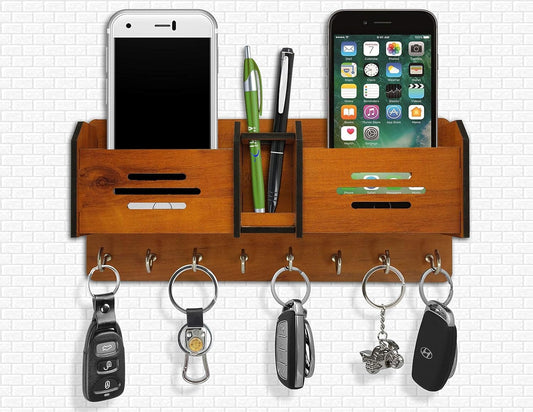 "Wooden Multipurpose Key Holder & Wall Decoration"