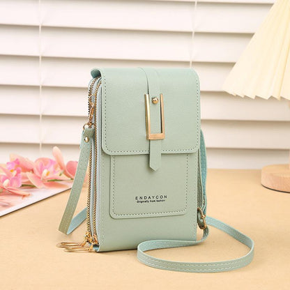 New Transparent Touch Screen Phone Bag Trendy Simple Small Crossbody Women's Coin Purse Vertical Style Fashion Accessory