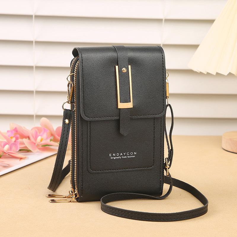 New Transparent Touch Screen Phone Bag Trendy Simple Small Crossbody Women's Coin Purse Vertical Style Fashion Accessory
