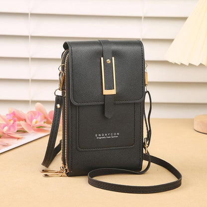 New Transparent Touch Screen Phone Bag Trendy Simple Small Crossbody Women's Coin Purse Vertical Style Fashion Accessory