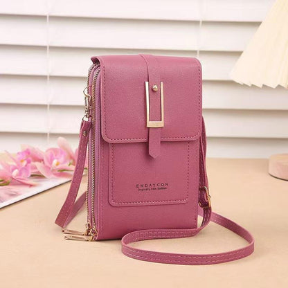 New Transparent Touch Screen Phone Bag Trendy Simple Small Crossbody Women's Coin Purse Vertical Style Fashion Accessory