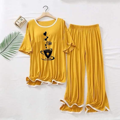 Stylish Women's Printed Night Suit - 2 Pcs
