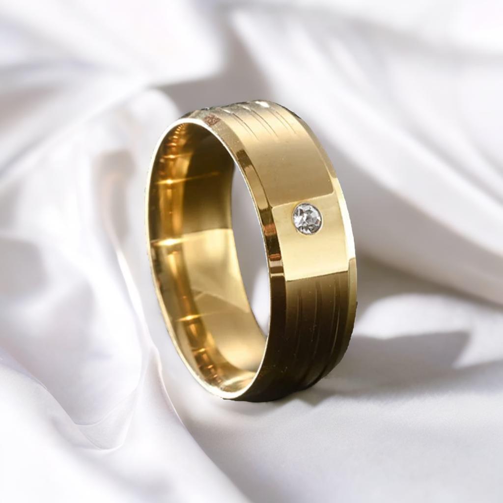Stainless Steel Charm Ring Set