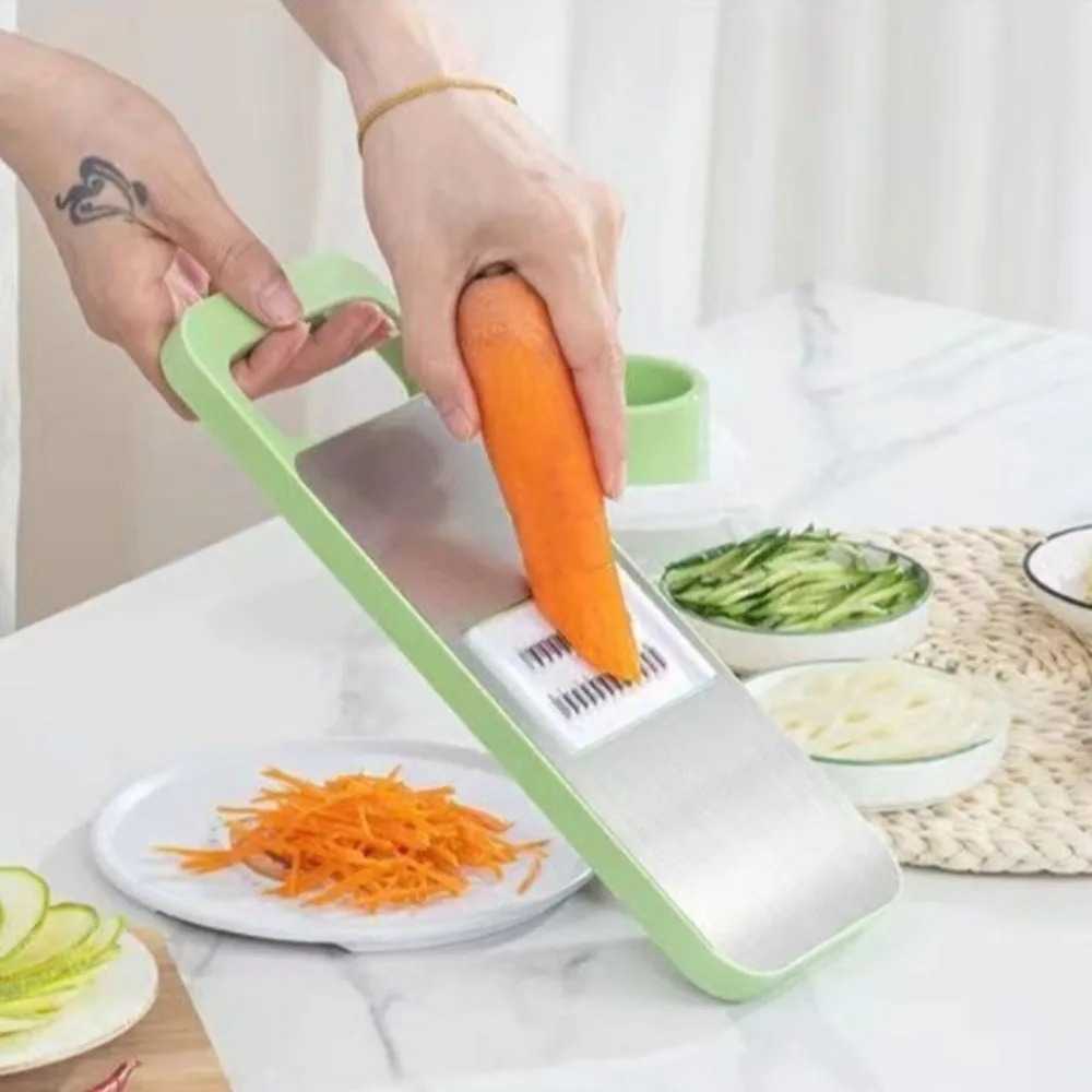 Multi-functional Home Kitchen Slice Cutter No Hands Required Vegetable Slicer Dicer Shredder Storage Organizer Tool